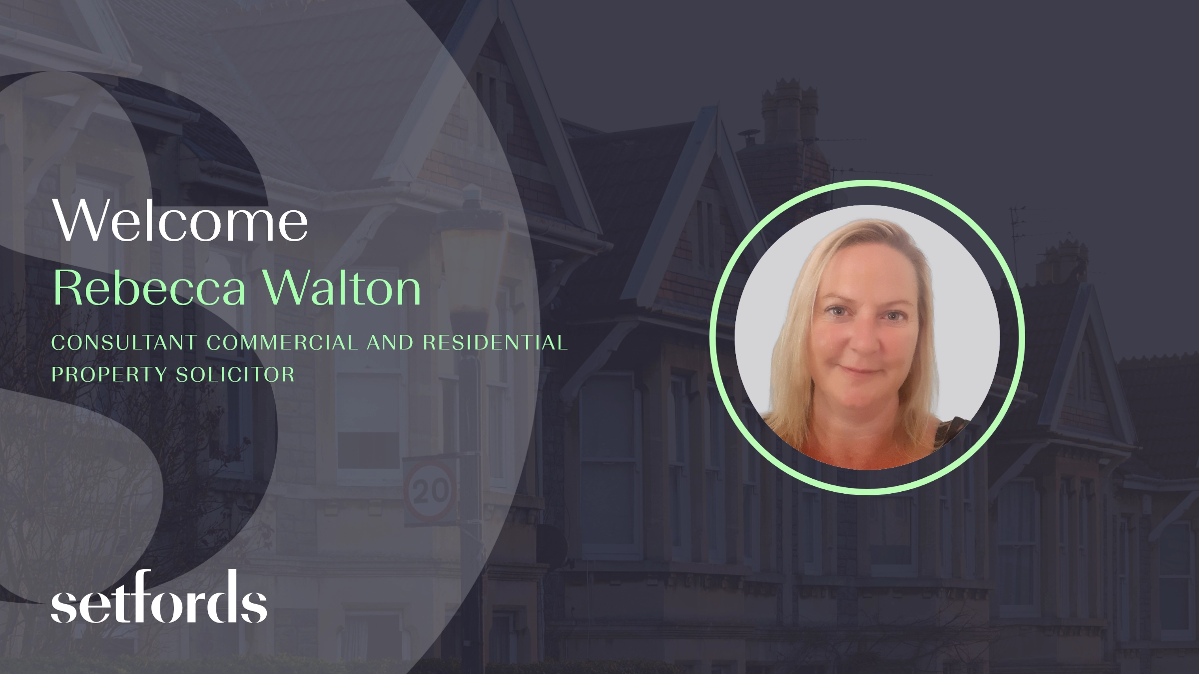 Welcome to Setfords, Rebecca Walton! Rebecca specialises in Commercial and Residential