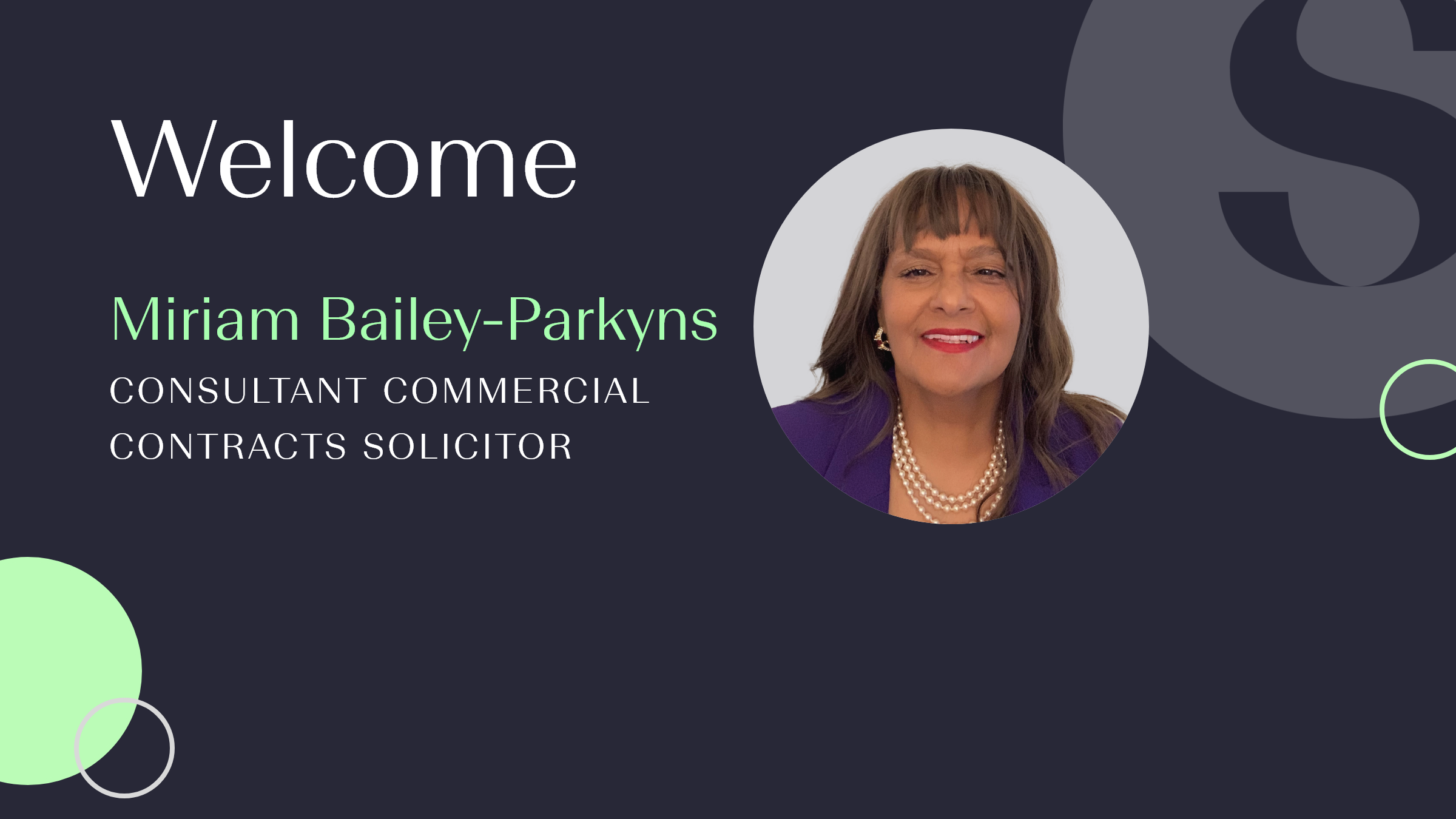 Welcome to Setfords, Miriam Bailey-Parkyns! Miriam specialises in Commercial law, and is an accredited Civil & Commercial Mediator.